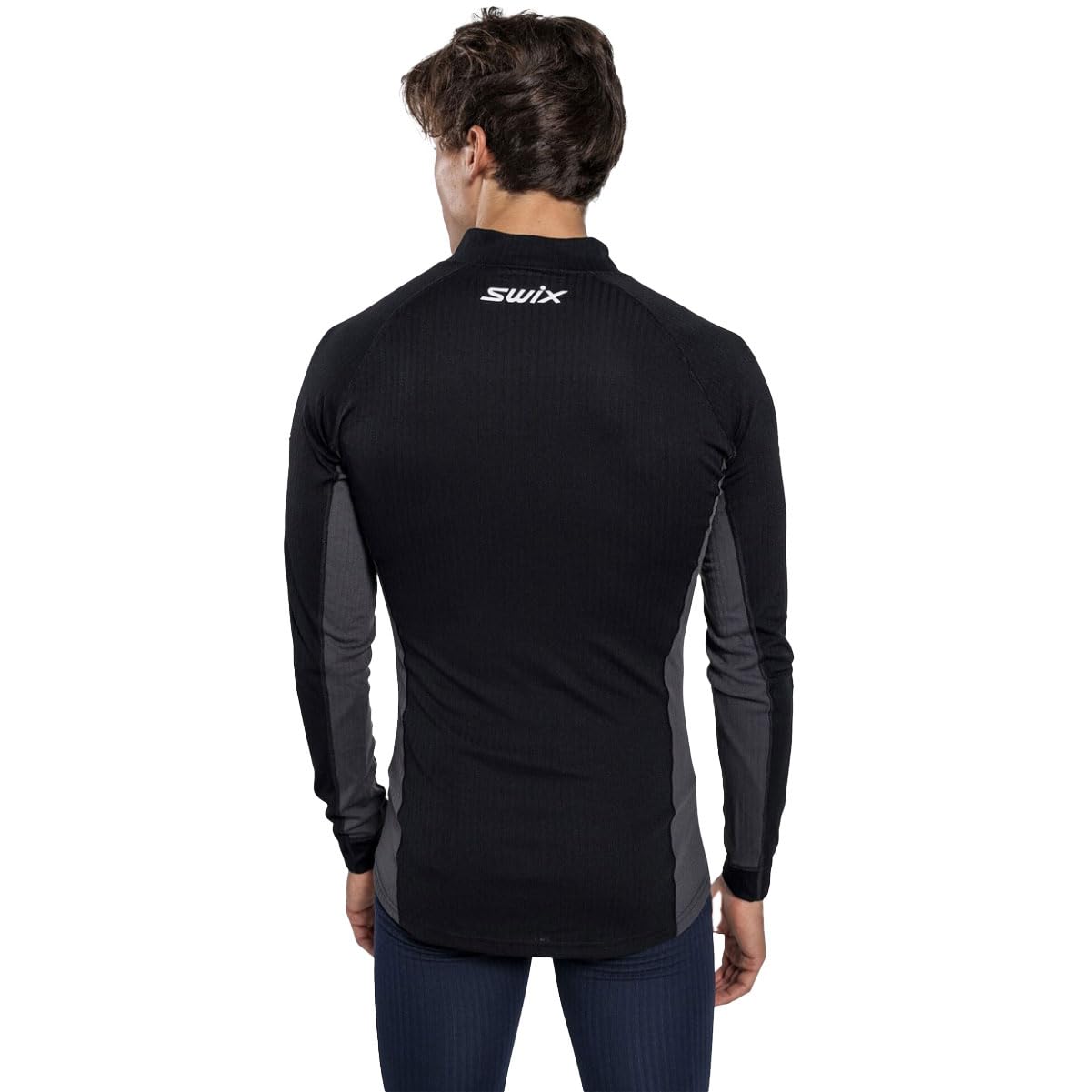 Swix Men's Racex Classic Half Zip Long Sleeve Quick-Drying Stretch Slim Fit Baselayer Top - Image 7