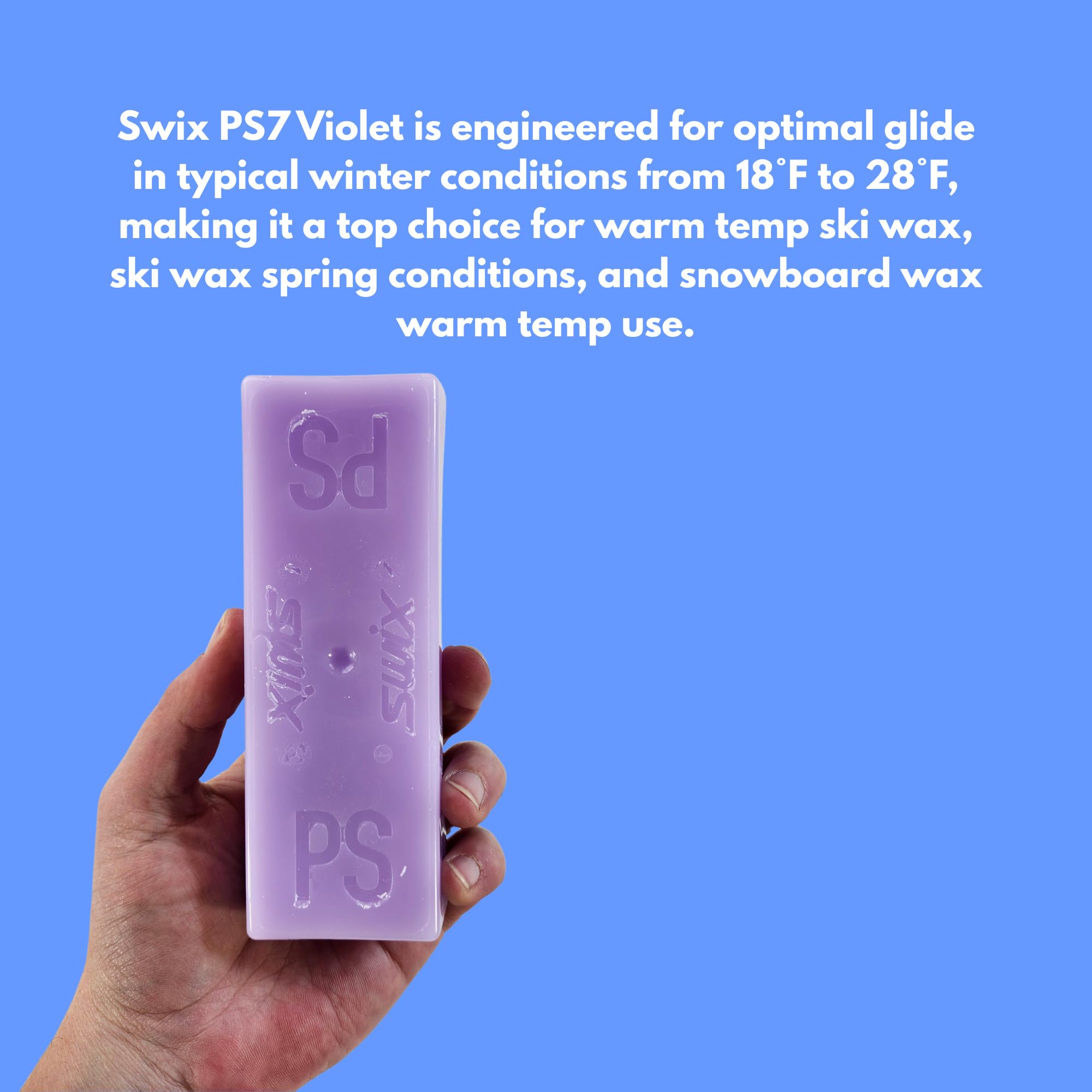 Swix PS7 "Violet" Pro Speed Ski and Snowboard Iron-On Wax for Warm Temperatures, 180g - Image 5