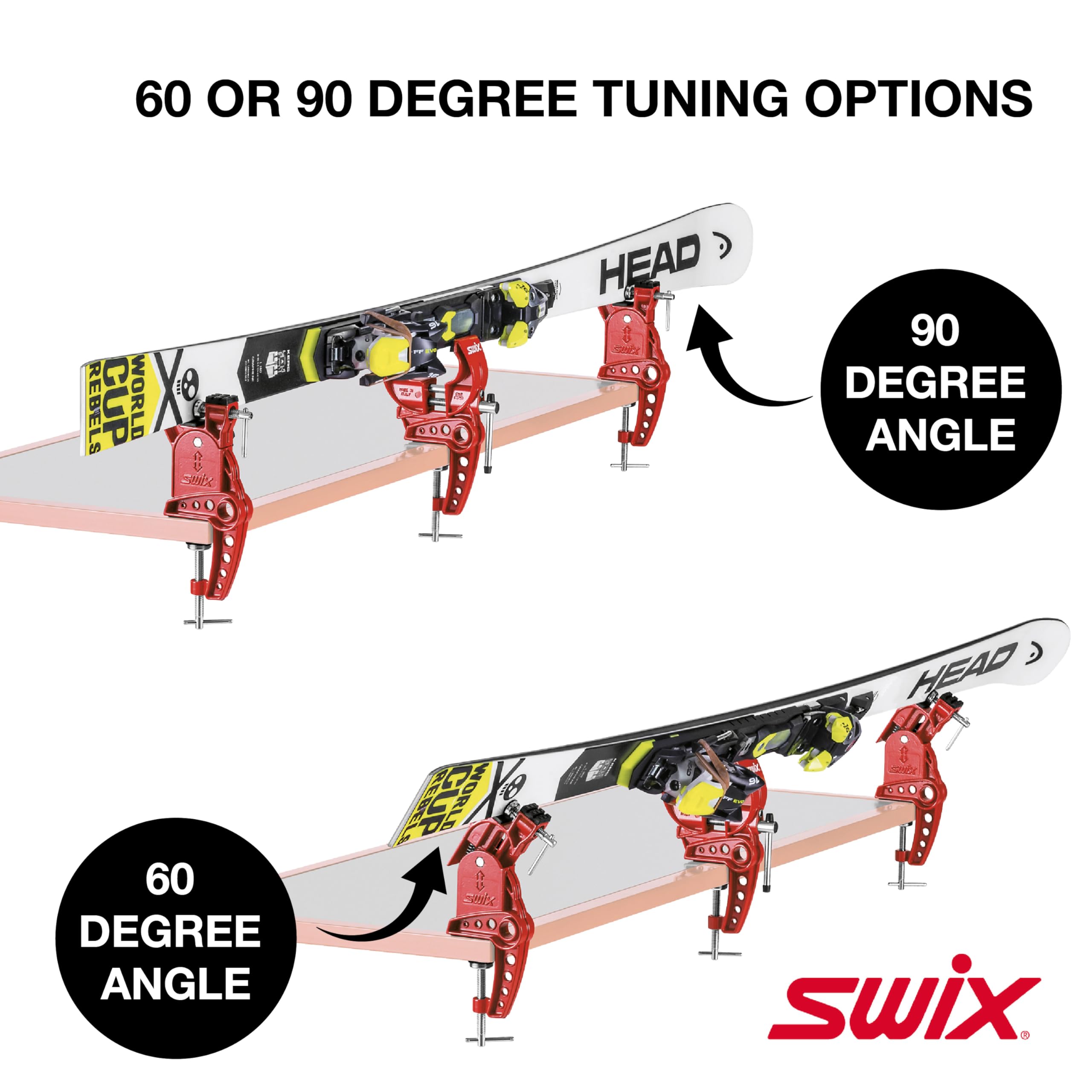 SWIX T149-50 Ski Vise With 50mm Wide Jaws | Durable Adjustable Clamps For Waxing And Tuning Alpine & Downhill Skis - Image 4